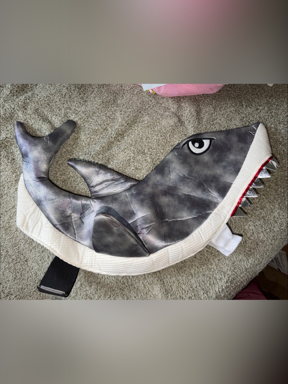 Plush Shark Slipper - Silver Gray Women's Shoe